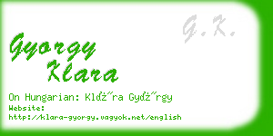 gyorgy klara business card